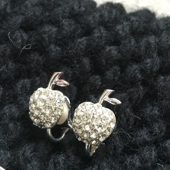 Apple Rhinestone earrings - Picture 5 of 5